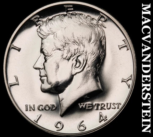 1964 Kennedy Half Dollar- Silver- Choice Gem Proof Luster No Reserve #J2946
