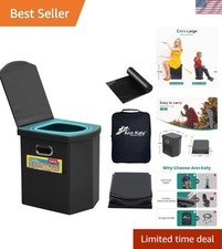 Upgrade XL Portable Toilet for Adults, Extra Large Camping Toilets Lightwei...