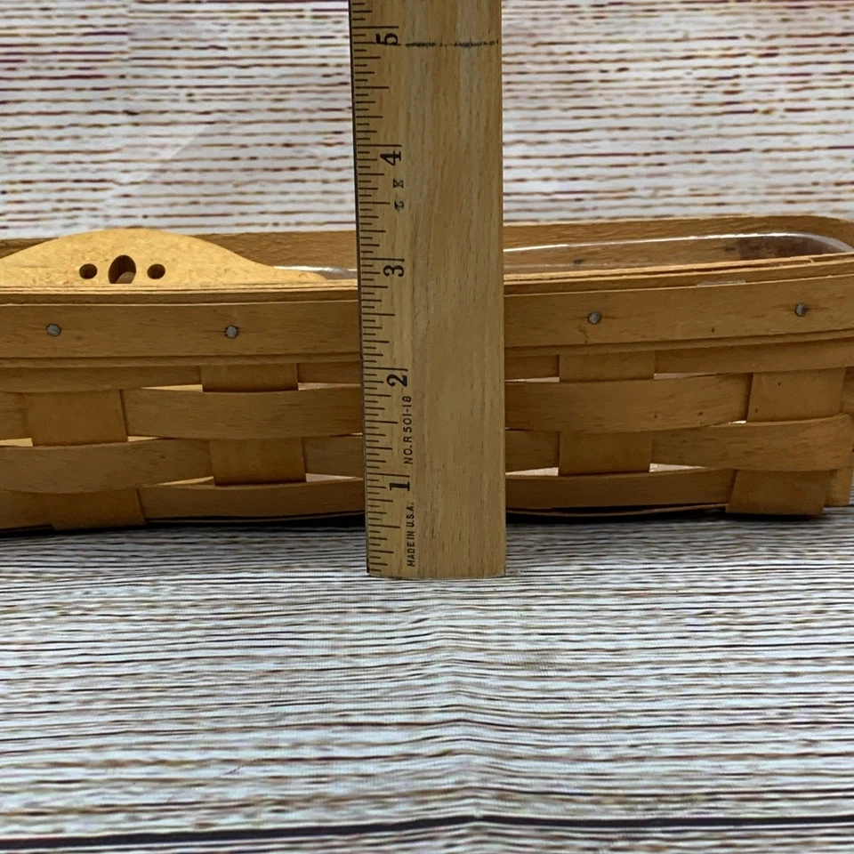Cesta de galletas Longaberger firmada 1996 Woven Traditions con bandejas y divisor Foto 3 de 4