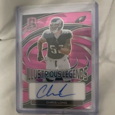 Panini Spectra Vested Veterans Autographs Chris Long Eagles Neon Green Prizm /15