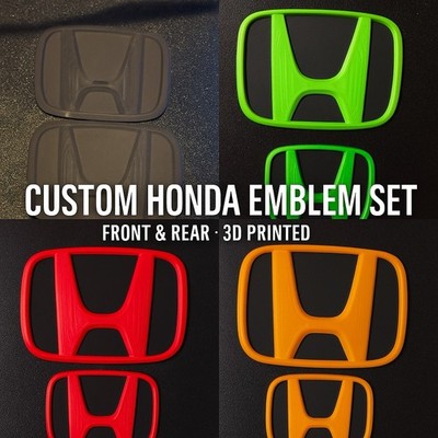 Set Of 2 - Custom 3D  Printed Car Badge Style