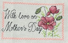 cross stitch completed finished Mother s Day Decor / DIY piece
