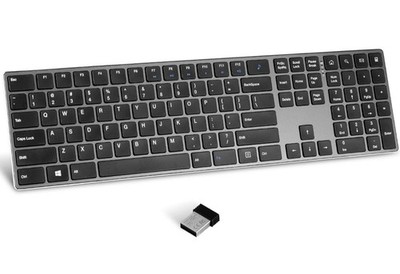 K01R Wireless Keyboard, 2.4G Slim and Compact Wireless Keyboard