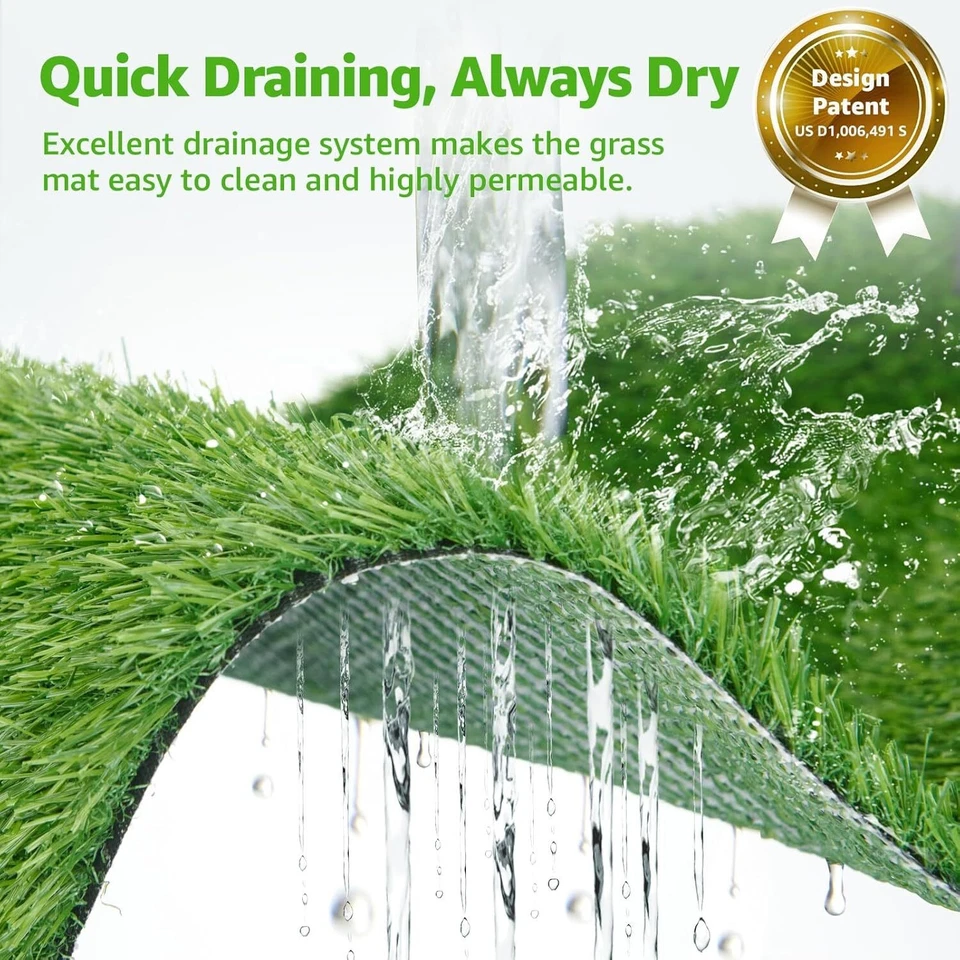 Cajas de arena grandes con parches para orinar césped artificial baño entrenamiento de césped para perros Foto 4 de 4