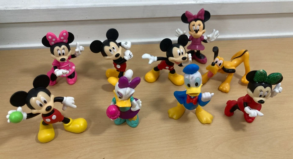 2-дюймовые фигурки Disney Junior Mickey Mouse Donald Minnie Daisy Pluto 9 начинок для торта - Изображение 2 из 4