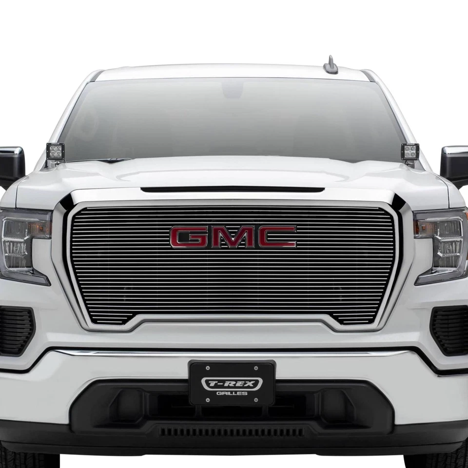 For GMC Sierra 1500 19-22 T-Rex 1-Pc Polished Horizontal Billet Main Grille Foto 2 de 4
