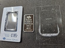 ? Pamp Suisse Lady Fortuna 1 oz .9995 Platinum Bullion Bar LOOSE OPEN CARD 2999.99 per troy oz