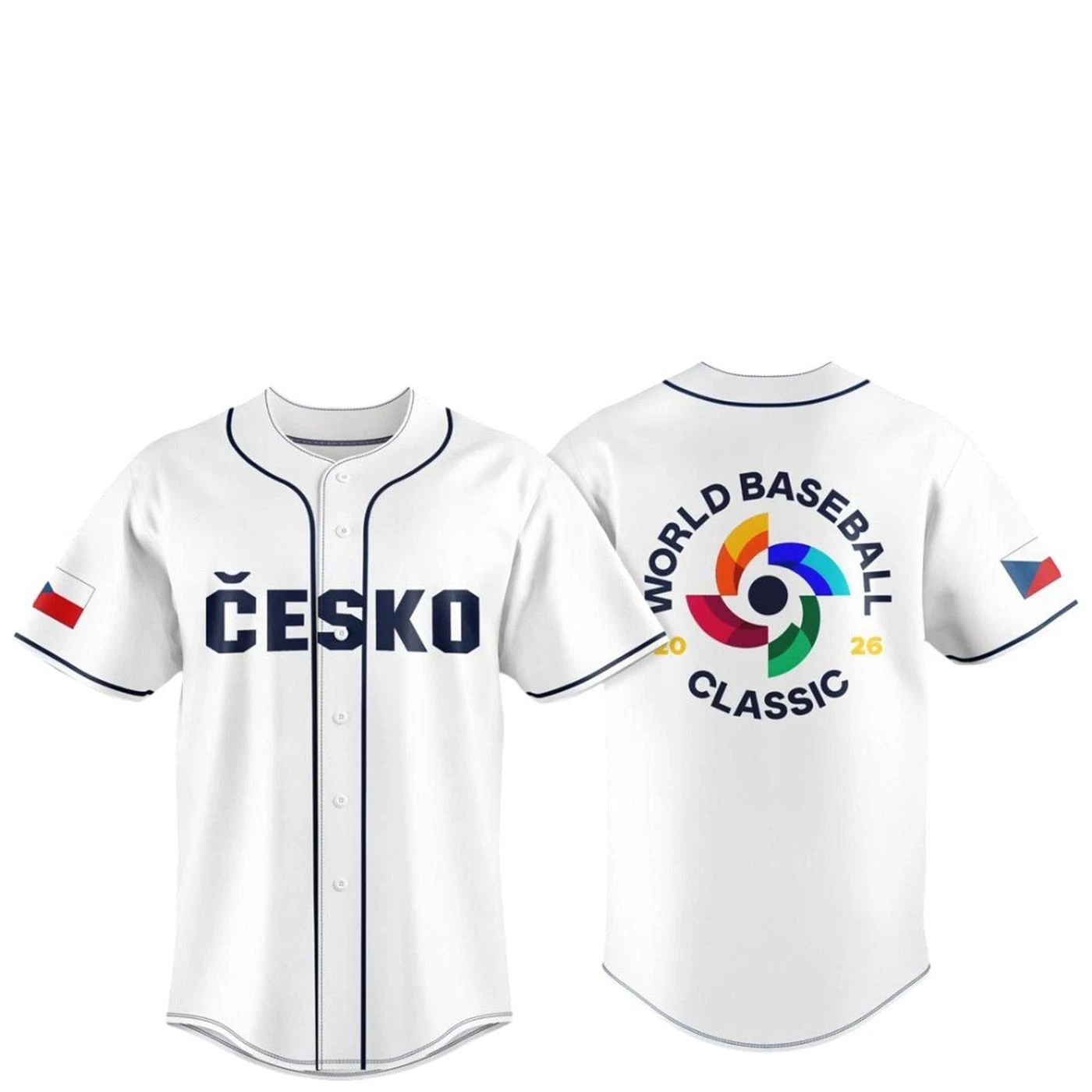 Czech Rebublic Team 2026 World Baseball Classic Jersey Print Multicolor