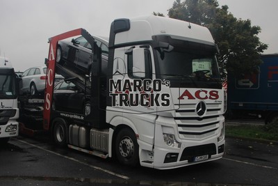LKW Foto Mercedes-Benz Actros 1845 Autotransporter Deutschland weiß ACS #e6px