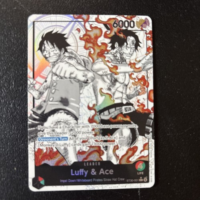 #ad Luffy amp; Ace Parallel ST30 001 Starter Deck EX: Luffy amp; Ace Foil $450.00