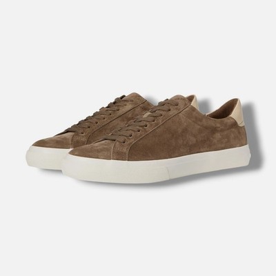 Vince Men's Gray Fulton Suede Lace-up Sneakers Shoes Size 13M