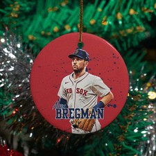 Alex Bregman Inspired Design Ceramic Christmas Ornament - Boston Fans Tribute