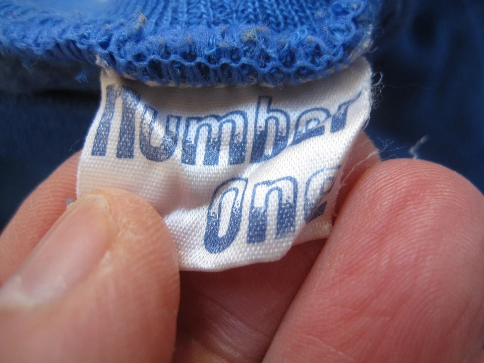 Sweat Vintage Number One 80'S manche courte Bleu blanc rouge Homme - L - Photo 4/4