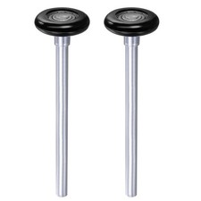 2pcs 1.8" Nylon Garage Door Rollers for 2" Garage Track 7" Long Stem Black