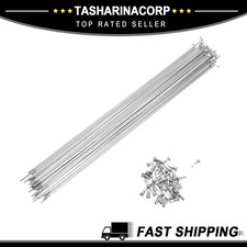 Bike Bicycle Spoke 14G 290MM Mountain Bike Spokes carbon steel Silver 36Pcs