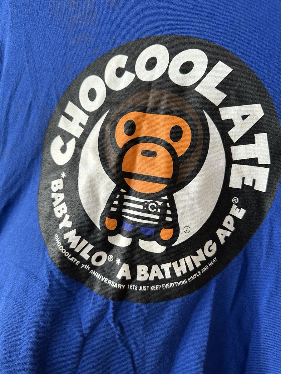 Rare Bape A Bathing Ape Chocoolate Baby Milo T Shirt blue XXS | eBay