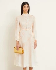 Zimmermann Crush Buttoned Midi Dress 