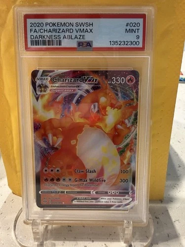 Pokémon Charizard VMAX PSA 9 Ultra Rare Holo Darkness Ablaze 020/189 English