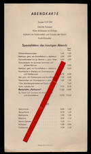 KOPIE der Speisenkarte von HO-Gaststätte "Haus Budapest" Berlin Stalinallee 1958