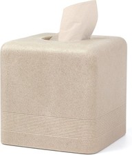 Modern Resin Tissue Box Holder with Anti-Slip Silicone Feet and Heavy Duty