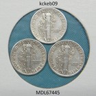 Mercury dime lot of 3, 1945-D, 1945-P, 1945-S.  90% silver coins — photo 2