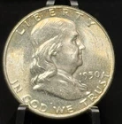 1950 US Benjamin Franklin Half Dollar 50C Silver Coin