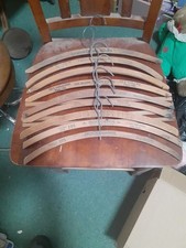 Collection Of 9 Vintage Wooden Dry Cleaner Hangers California