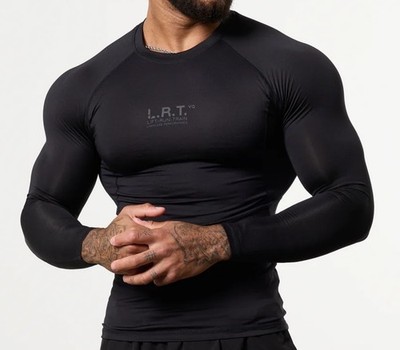 Vanquish Fitness Gym Set Schwarz (S) - Longsleeve Base Layer + Jogger Oversized