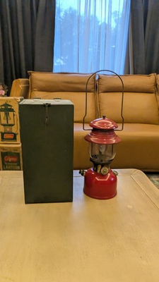 #ad #ad Vintage Coleman 200 Lantern 1 61 January 1961 Red Single Mantle Lantern AU $350.00