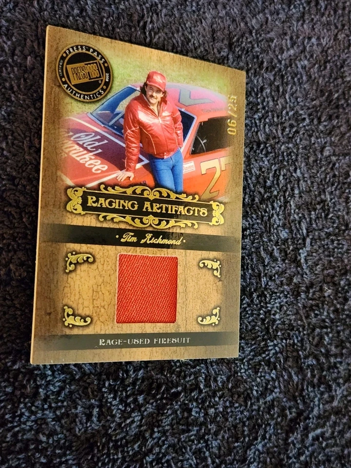 2008 Press Pass Legends Artifacts Tim Richmond Race Used Firesuit.. 06/25 - Image 3 of 4