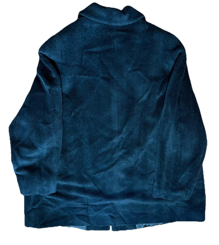 Abrigo largo mujer negro talla grande Jones New York G-III lana y alpaca 22W Foto 2 de 4