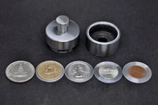 7/16" Steel Coin Ring Tool SET with SPACERS for 5 US COINS CENTER PUNCH Hole