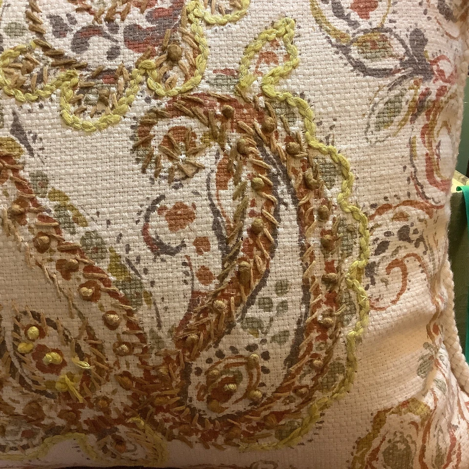Cynthia Rowley~20” Sq Pillow~Duck Feathers~Double Sided~Multi Textured/Colors~ - Image 2 of 4