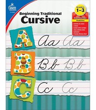 Beginning Traditional Cursive Handwriting Workbook for Kids Handwriting Pract..