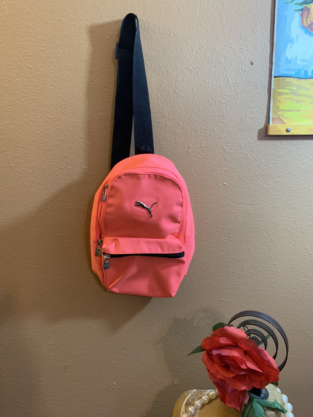 Puma Neon Pink Sling Backpack Gem