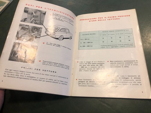 LIBRETTO USO E MANUTENZIONE FIAT 850 8ª ed. II-1966 vintage auto d'epoca - Foto 8 di 9