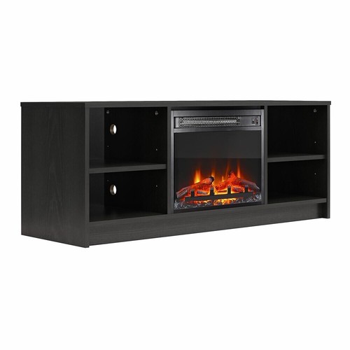 Electric Fireplace TV Stand 55 inch TVs W/ Adjustable Shelves & Wire Management - Picture 6 of 13