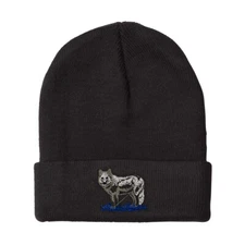 Beanies for Men Wolf B Embroidery Winter Hats Women Acrylic Skull Cap 1 Size