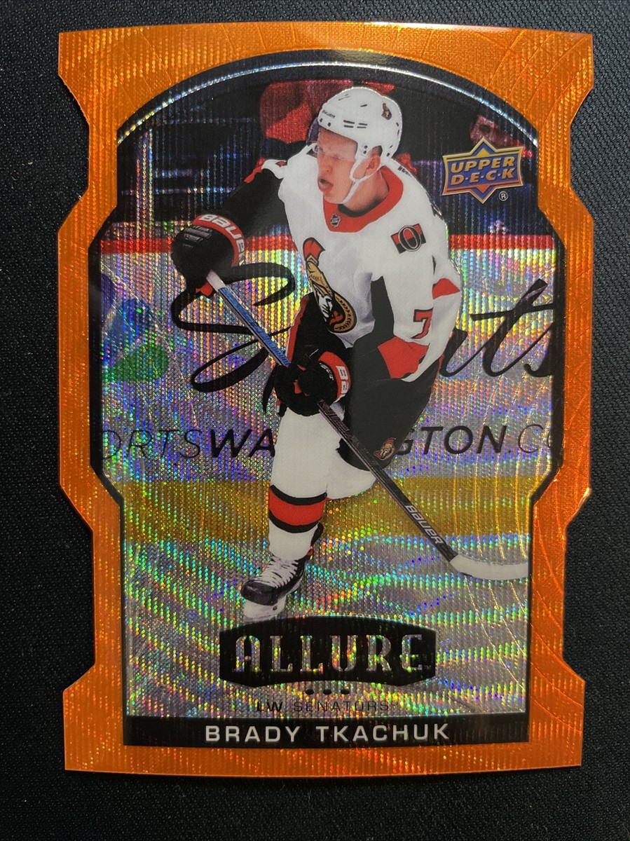 20-21 UD Allure Hockey Orange Slice 28 Brady Tkachuk | eBay
