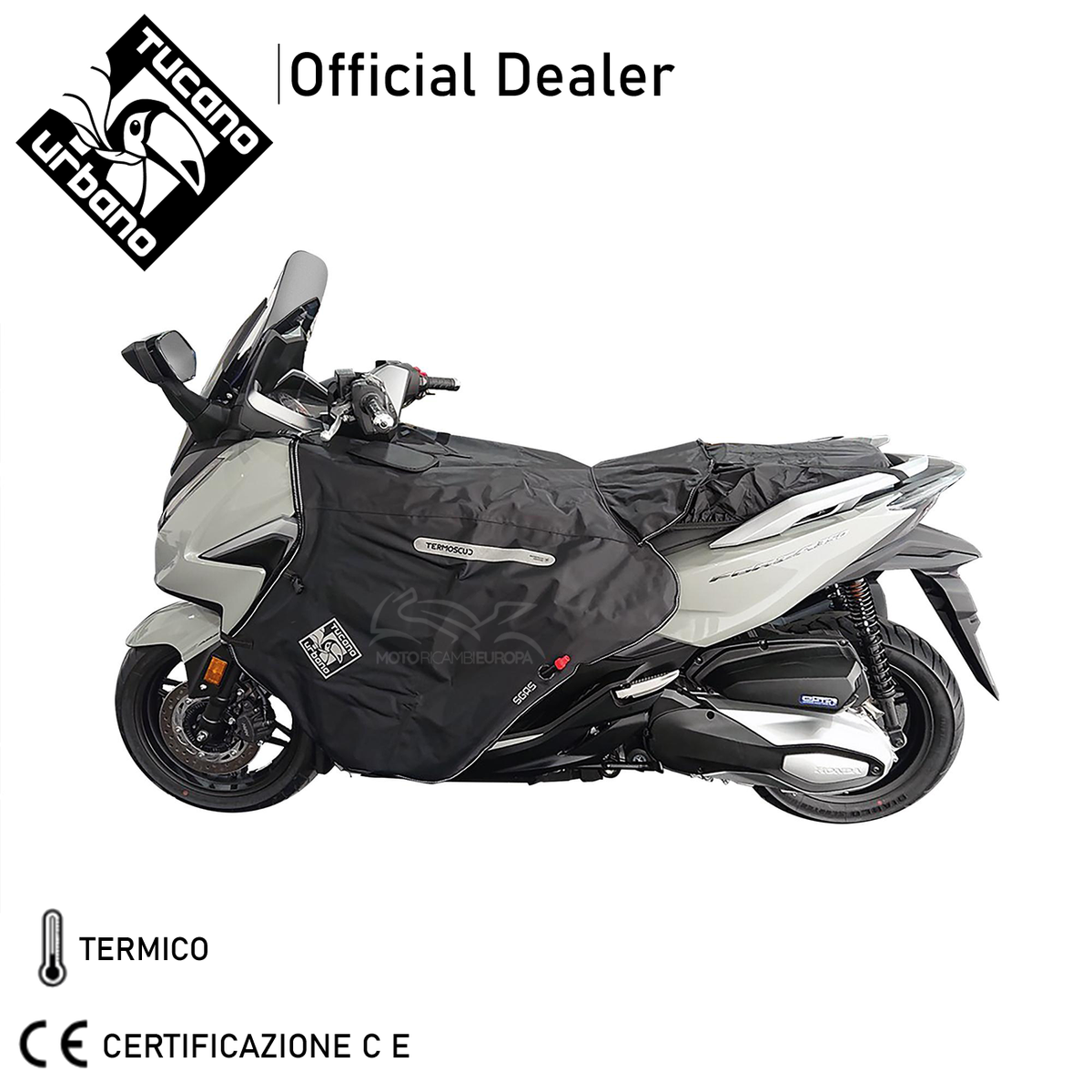 Coprigambe Termoscud® PRO Nero Per Scooter - Impermeabile, 4 Season System, S.G.A.S. Antisventolio, Con Coprisella - Foto 9