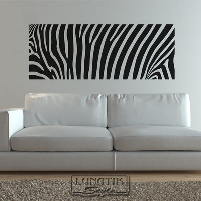 Zebra Wandtattoo Vinyl – Selbstklebende Wanddekoration 57 X 89 Cm