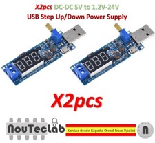 2pcs DC-DC 5V to 1.2V-24V USB Step UP Down Buck Boost Power Supply Converter