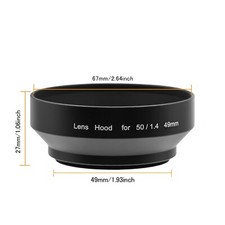 46MM VENTED LENS HOOD TILTED METAL PARALUCE METALLO 46 MM PER NIKON LEICA CANON 46MM VENTED LENS HOOD TILTED METAL PARALUCE METALLO 46 MM PER NIKON LEICA CANON