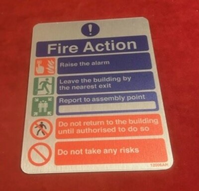 5 Point Fire Action Notice/Do Not Take Risks Health & Safety Signs
