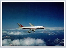 Airplane Postcard Boeing 747 In Flight Over Washington Impact Cards DQ4
