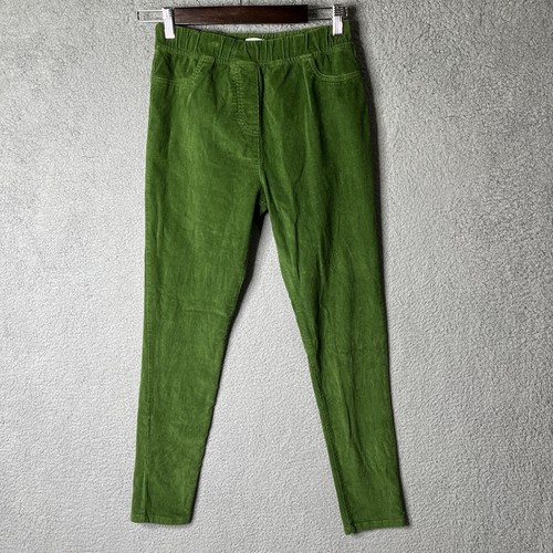 Boden Girls Youth Corduroy Pants 15 Green Legging Elastic Waist Pull On Stretch