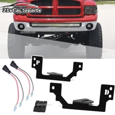 Bumper Foglight Bracket Male Adapter Wire Kit For Dodge RAM 1500 2500 3500 02-08