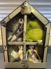 Nightmare Before Christmas 4 doll plush set Jack Skellington Sally Oogie Zero