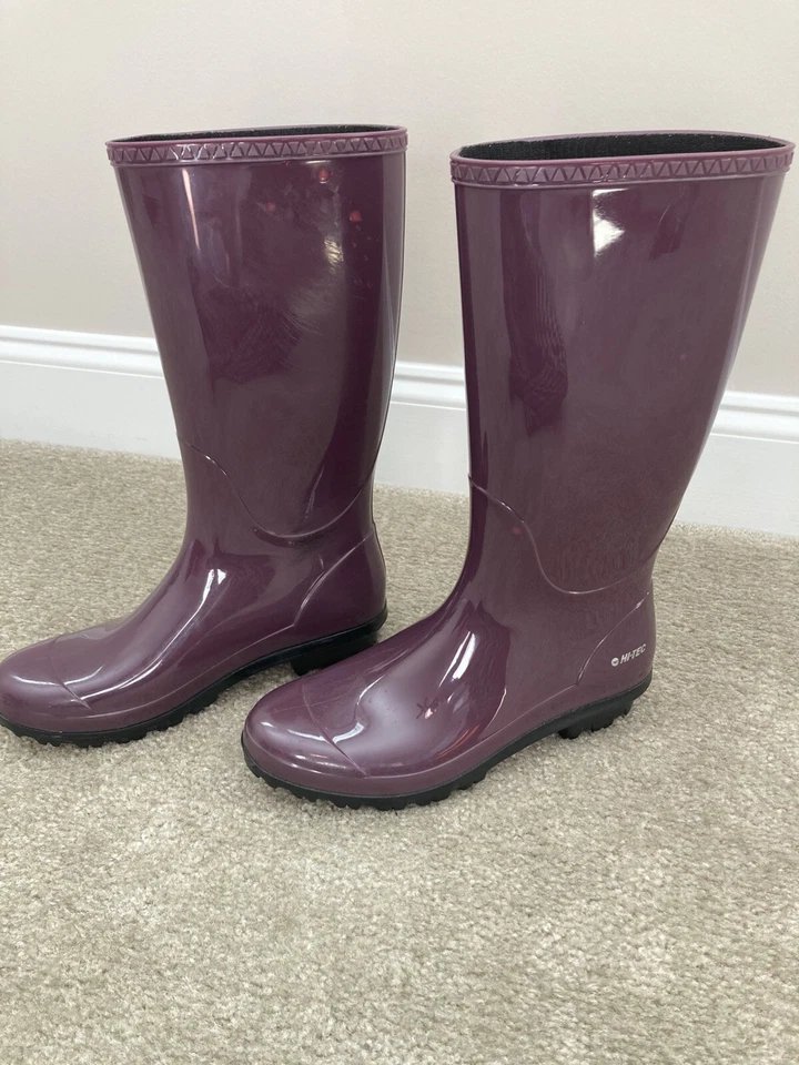 BOTA DE LLUVIA HI-TEC PADDINGTON Ciruela Mujer Talla 9 EE. UU. Foto 3 de 4