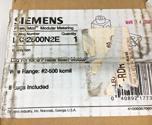 SIEMENS LK32500N2E Power Mod Kit de terminales de medición modulares para módulo principal trifásico - Imagen 4 de 5
